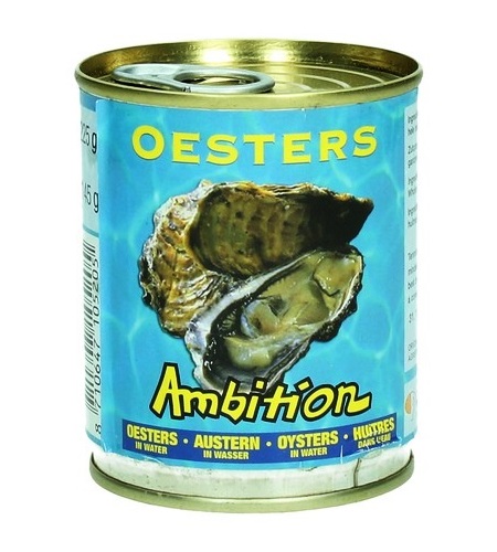 Ostriche del Pacifico in acqua Ambition 225g. Ostriche del Pacifico in acqua Ambition 225g.